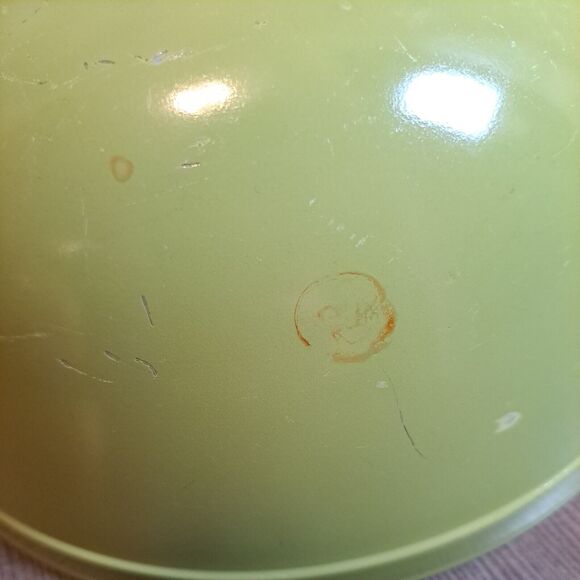 Vintage 60s Pyrex 2 1/2 Qt Bowl Verde Avocado Green 403 Glass Mixing Serving - Picture 6 of 11